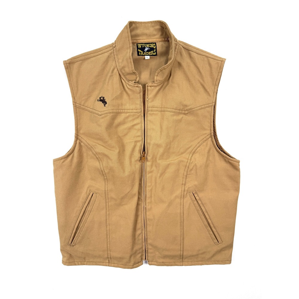 Wyoming Traders Calamity Vest Women L Tan Canvas Concealed Carry CCW #3026